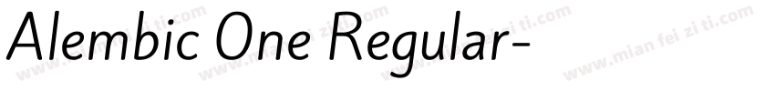 Alembic One Regular字体转换